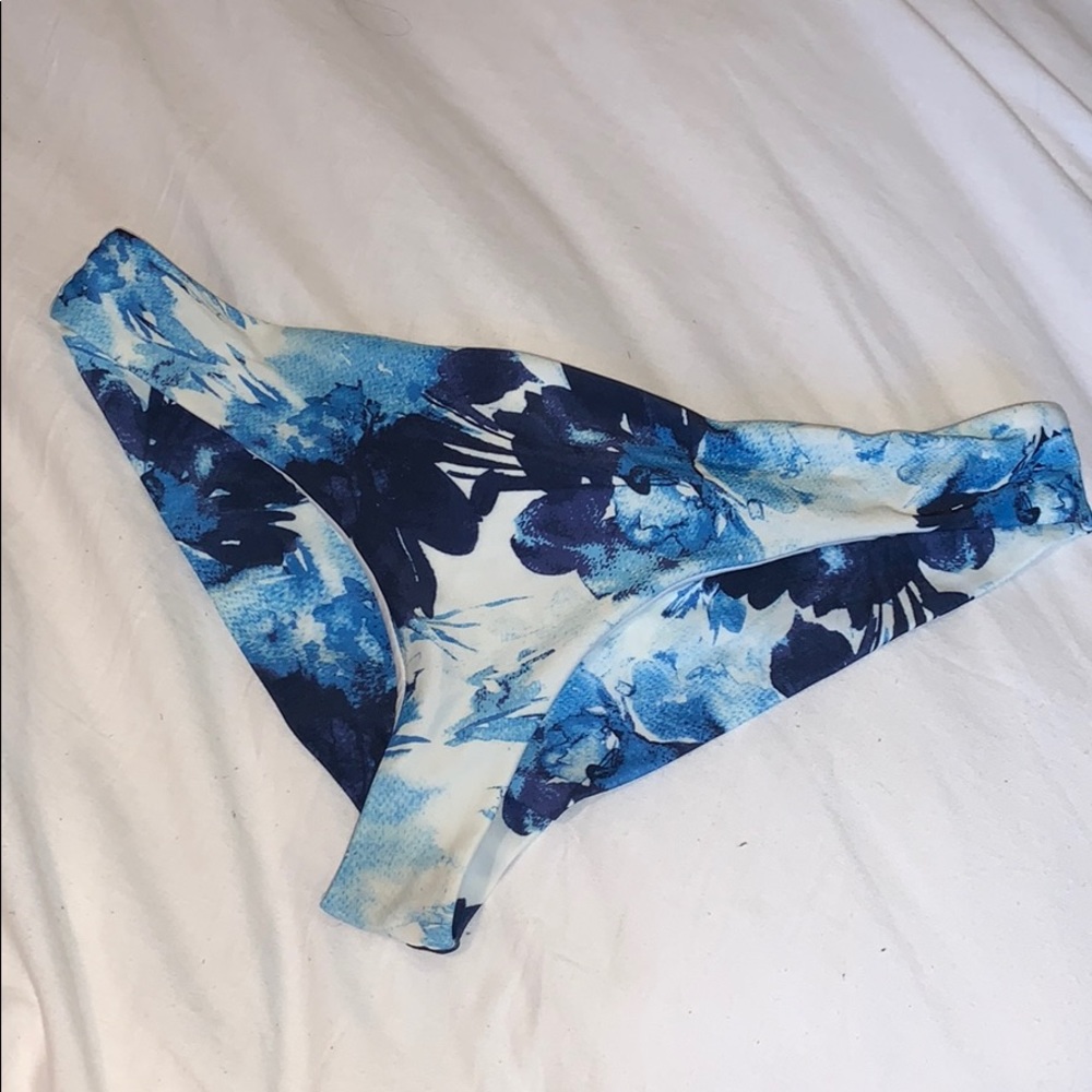RVCA blue floral print bikini bottoms